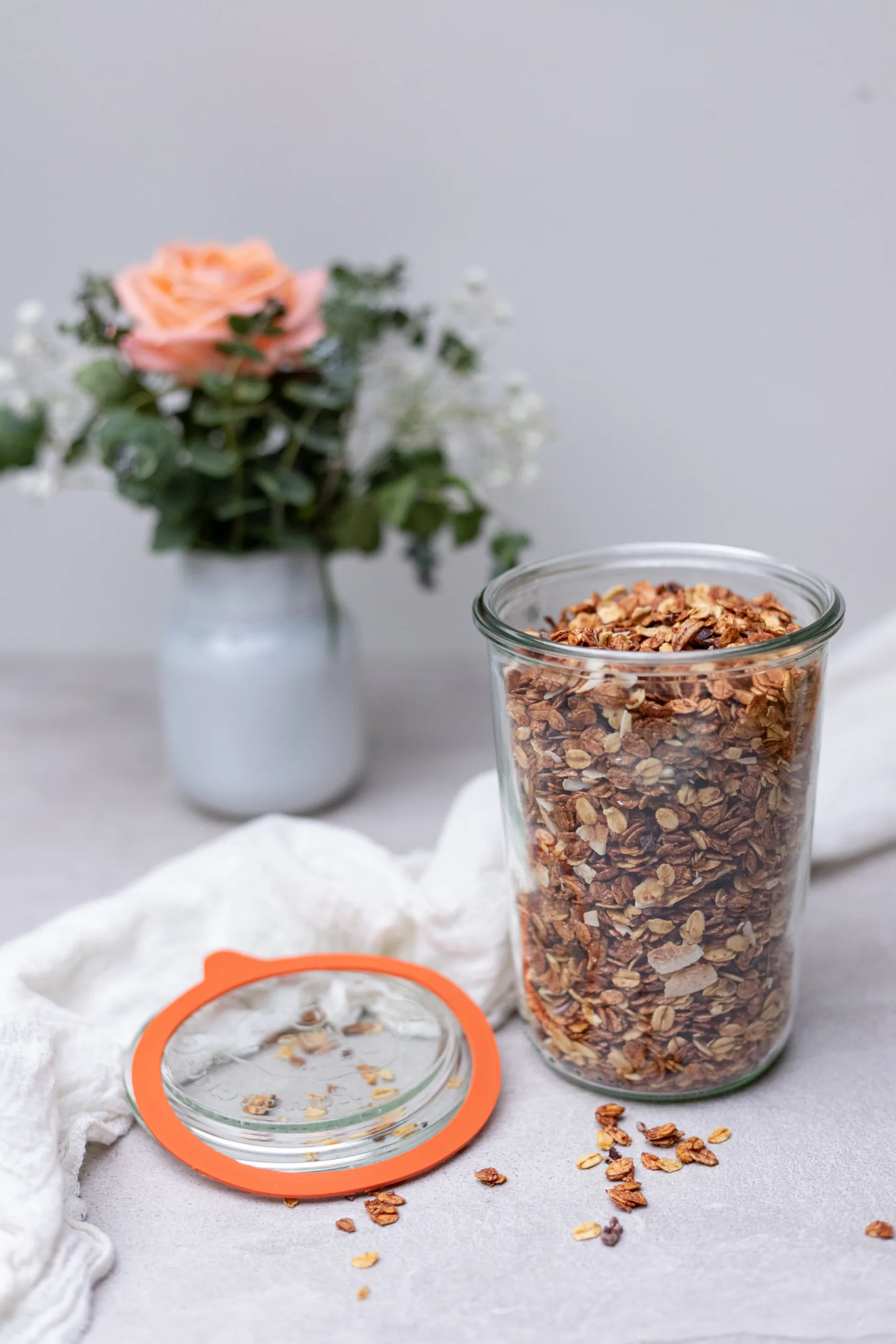 Granola in a mason jar